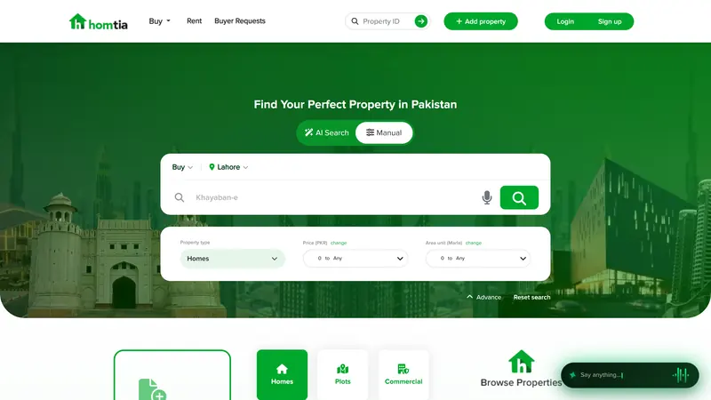 Homtia — property portal designed and built by Digital Prism