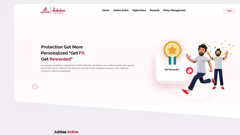 Jubilee Life Active, insurance & wellness by Digital Prism