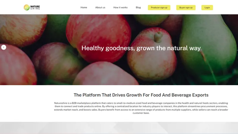 Nature Shire, b2b export platform by Digital Prism