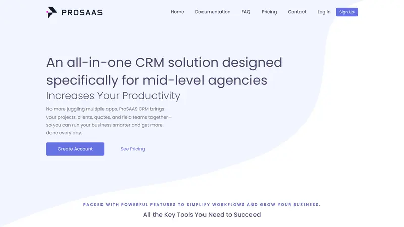 ProSAAS — crm saas designed and built by Digital Prism